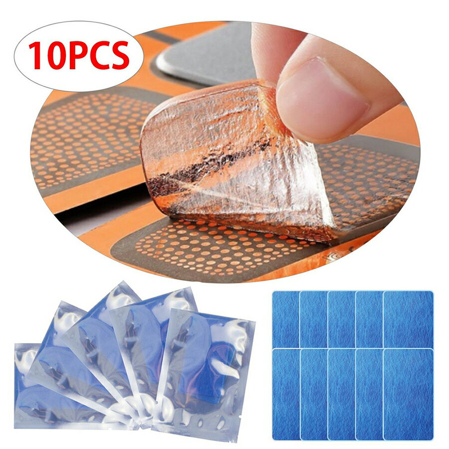 【改良版特性】ジェルシート EMS フィットネスマシン 交換パッド 10枚×1セット スレンダートーン 腹筋ベルト 腕筋 トレーニング ダイエット シェイプ 脂肪燃焼 互換パッド 密封パッケージ採用 交換用ゲルパッド 予備 消耗品