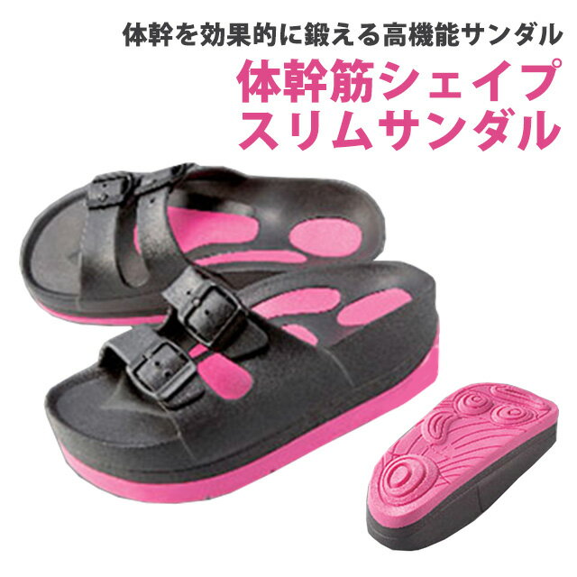 【期間限定SALE】体幹を効果的に鍛える高機能サンダル体幹筋シェイプスリムサンダル【2サイズ】【ダイエットサンダル ダイエットスリッパ 体幹 パーソナルトレーナー カリスマ 自宅 ながら テレビ プランドゥ】【宅配便B】