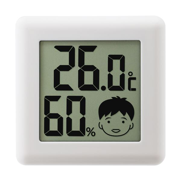 （まとめ）ドリテック デジタル温湿度計 ピッコラホワイト O-282WT 1個【×5セット】 ダイエット・健康 健康器具 温度計・湿度計 レビュー投稿で次回使える2000円クーポン全員にプレゼント