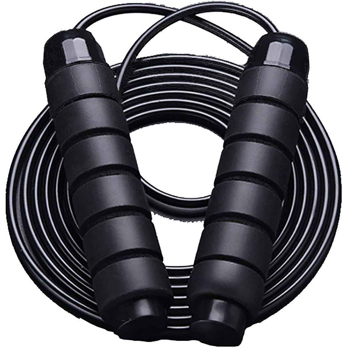 ヘビーロープ 重さ 400g 筋トレ 縄跳び スポーツ 筋力 トレーニング なわとび(ブラック)