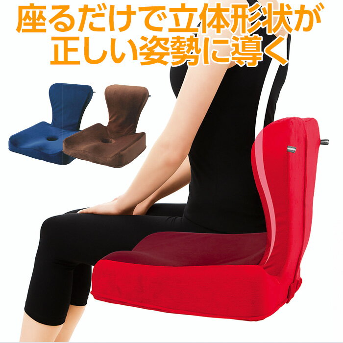【送料無料】3つのカーブで姿勢をシャキッ！立体ウレタン形状クッション◆3D姿勢シャキット クッション [コジット]座るだけで正しい姿勢に美姿勢 背筋 腰痛 猫背 腰痛対策 骨盤 敬老の日 ギフト プレゼント
