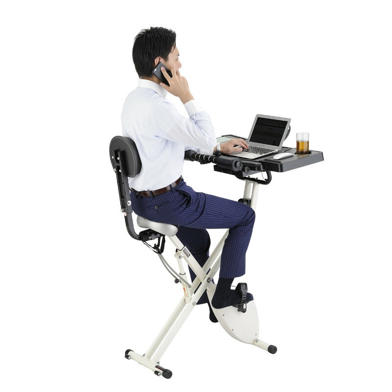 【日本初上陸】究極のながらマシーン FitDesk(フィットデスク) X-3.0 ジャパンモデル アイボリー 拡張デスクセット【フィットネスバイク 静音 折りたたみ 静音 折りたたみ 有酸素運動 マシン 室内 運動器具 ながら運動器具】